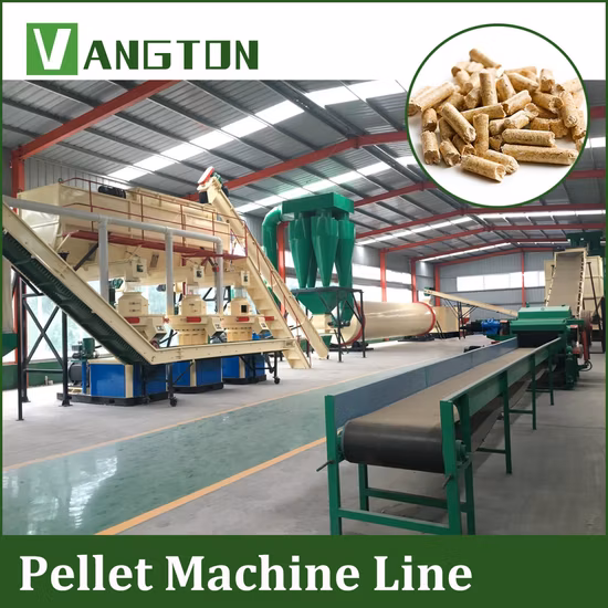 Машина для производства древесных гранул с вертикальной кольцевой матрицей производительностью 1,5-2 т/ч и мощностью 132 кВт.